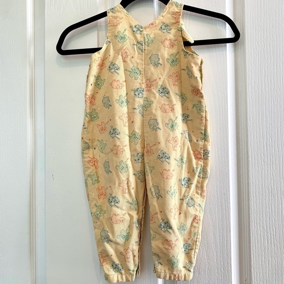 Vintage Healthtex corduroy overalls jumpsuit romper animal print gender neutral - Picture 7 of 7